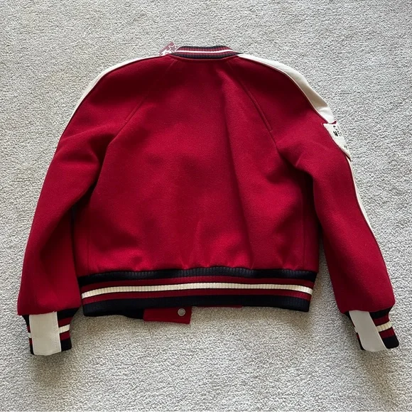 Coach Chelsea Varsity Jacket S Red - Picture 8 of 9